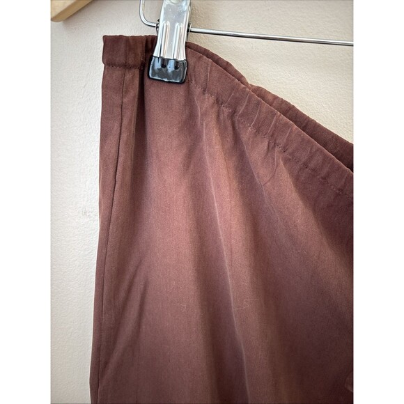 Vintage Clio Silk Midi Skirt Brown Button Front Womens M 100% Silk - Picture 3 of 7